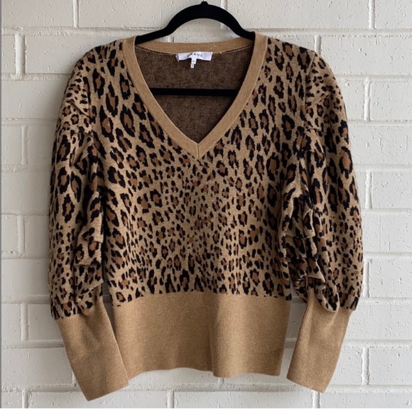 Frame Denim Leopard Print Sweater NWT Size Small - Picture 3 of 3